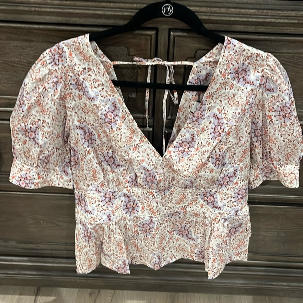 JCrew floral blouse 10